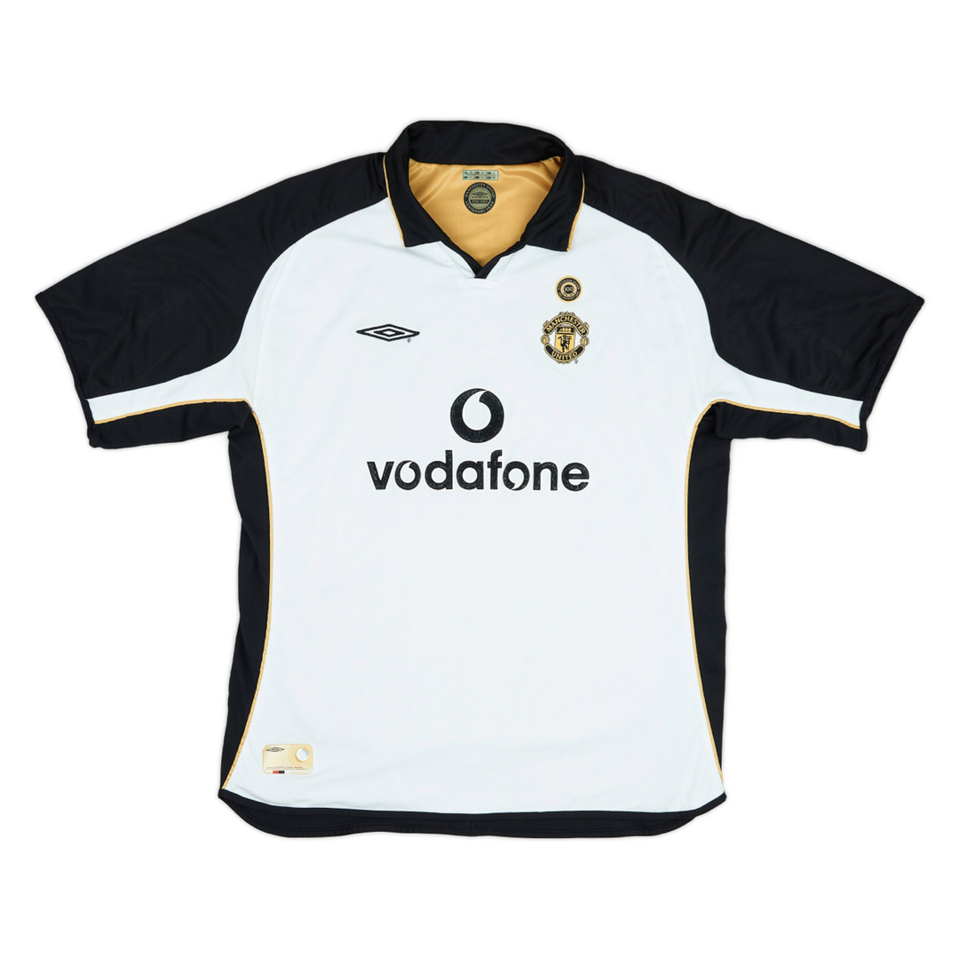 2002-03 Manchester United FC Special Kit White Gold 100th Anniversary
