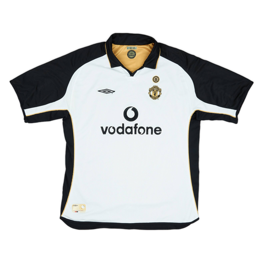 2002-03 Manchester United FC Special Kit White Gold 100th Anniversary